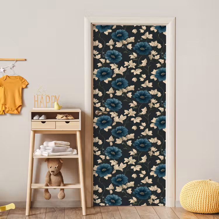 Deursticker - Botanisch - Bloemen - Blauw — 6