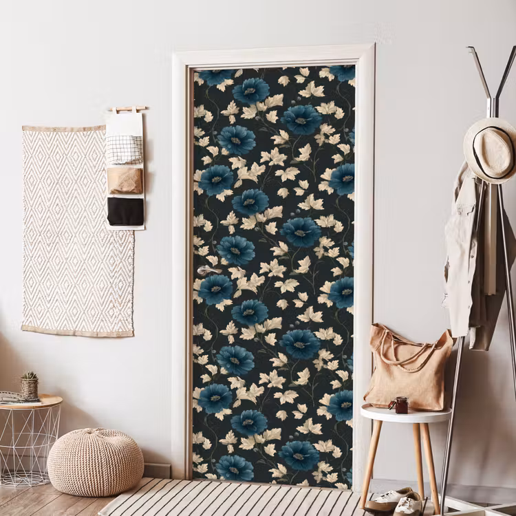 Deursticker - Botanisch - Bloemen - Blauw — 8