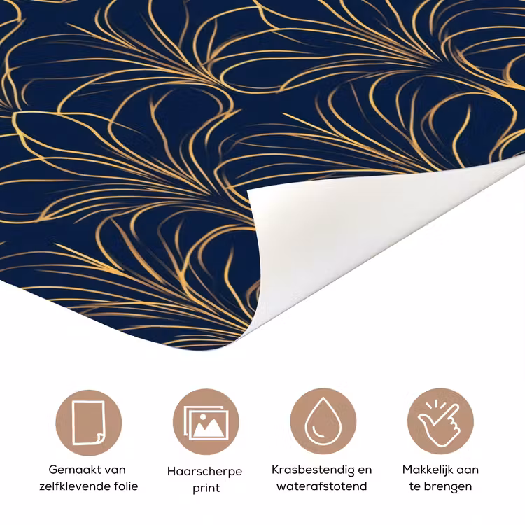 Deursticker - Deco - Waaier - Blauw — 3