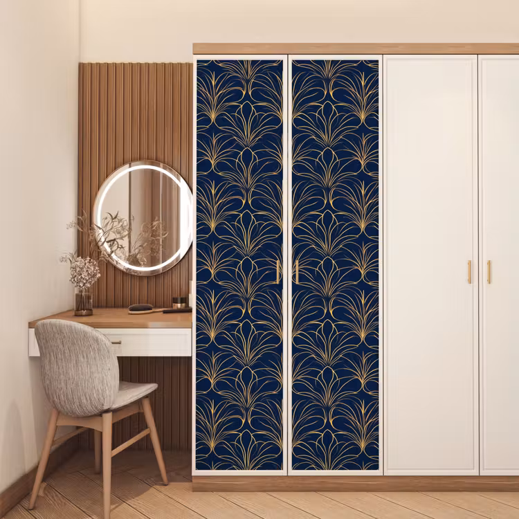 Deursticker - Deco - Waaier - Blauw — 5
