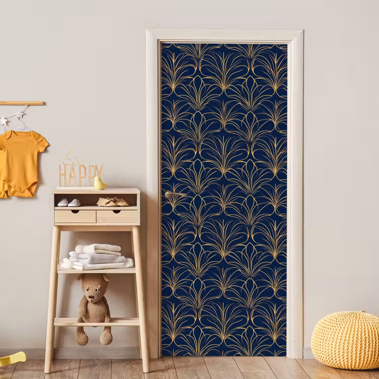 Deursticker - Deco - Waaier - Blauw — 6