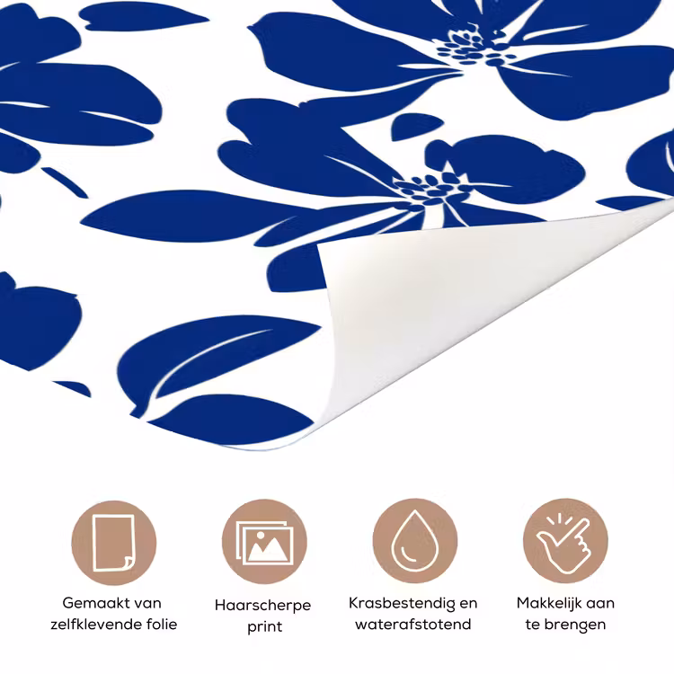 Deursticker - Floraal - Modern - Blauw — 3