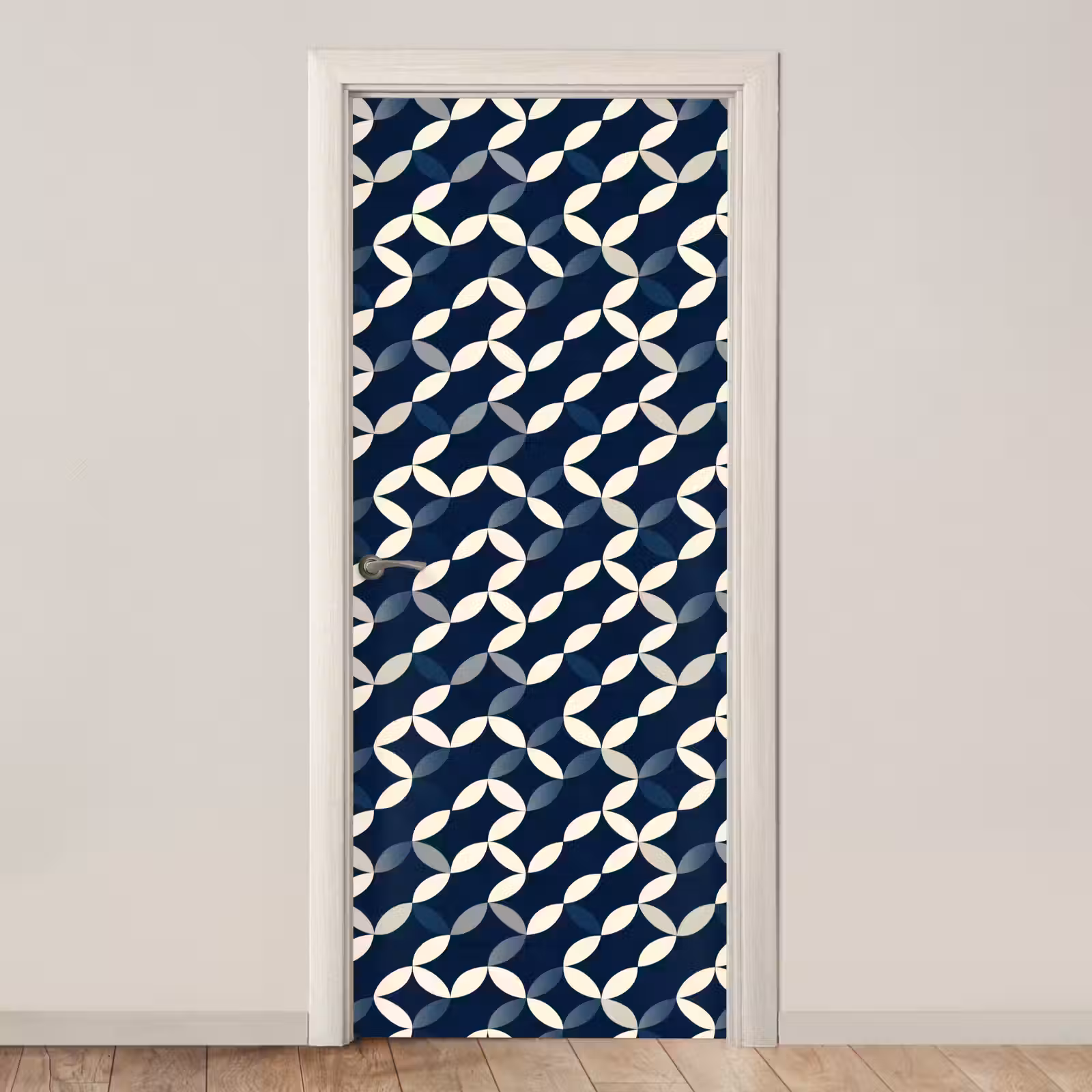 Deursticker - Abstract - Patroon - Blauw — 1