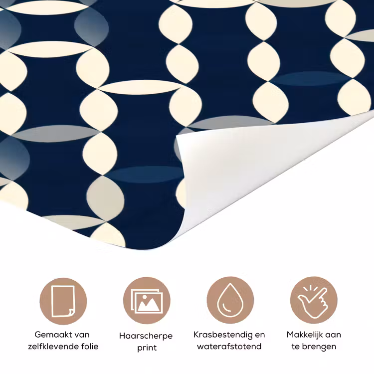 Deursticker - Abstract - Patroon - Blauw — 3