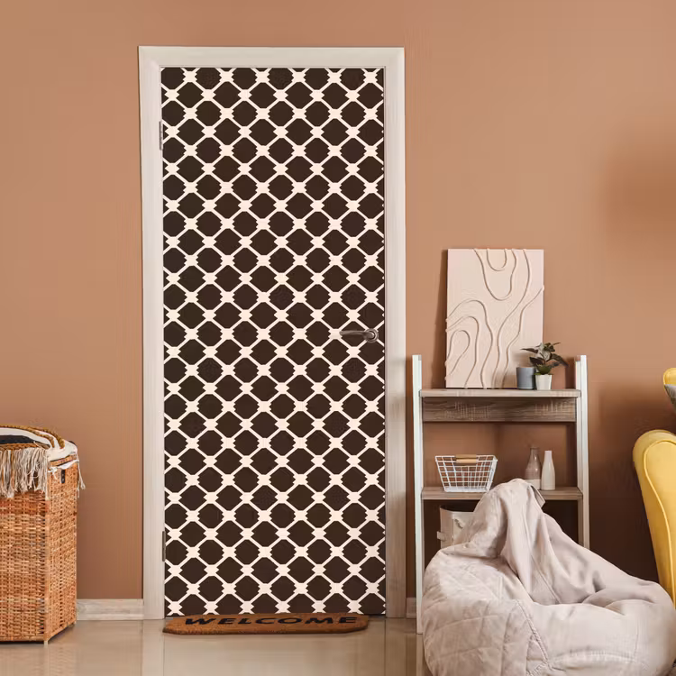 Deursticker - Bruin - Ruitpatroon - Geometrisch — 2
