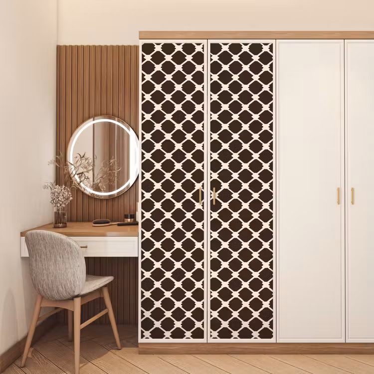 Deursticker - Bruin - Ruitpatroon - Geometrisch — 5