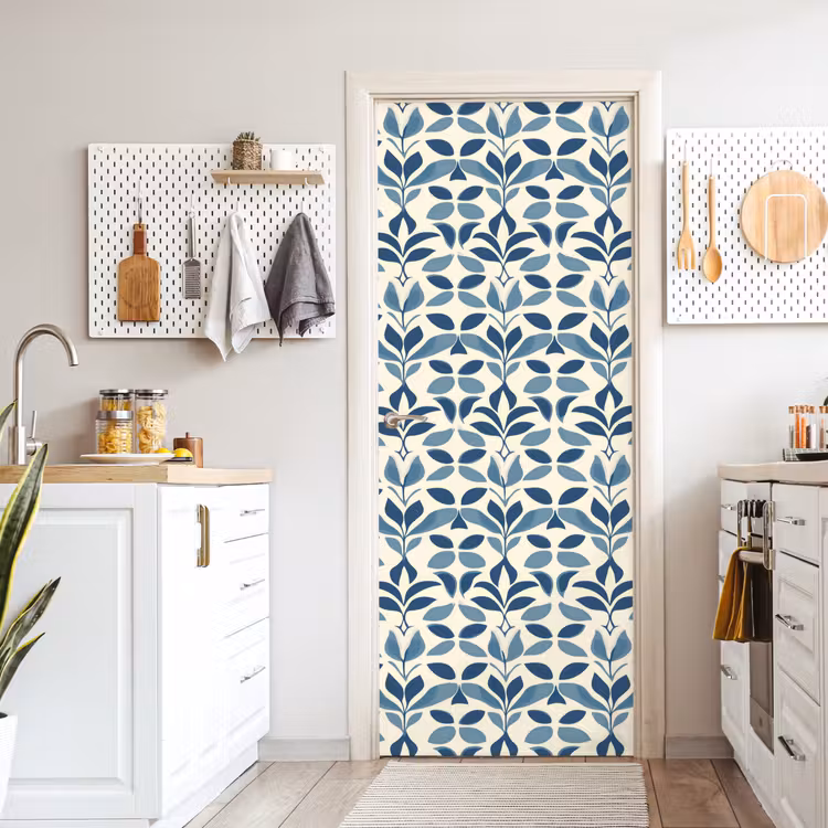 Deursticker - Flora - Modern - Blauw — 7