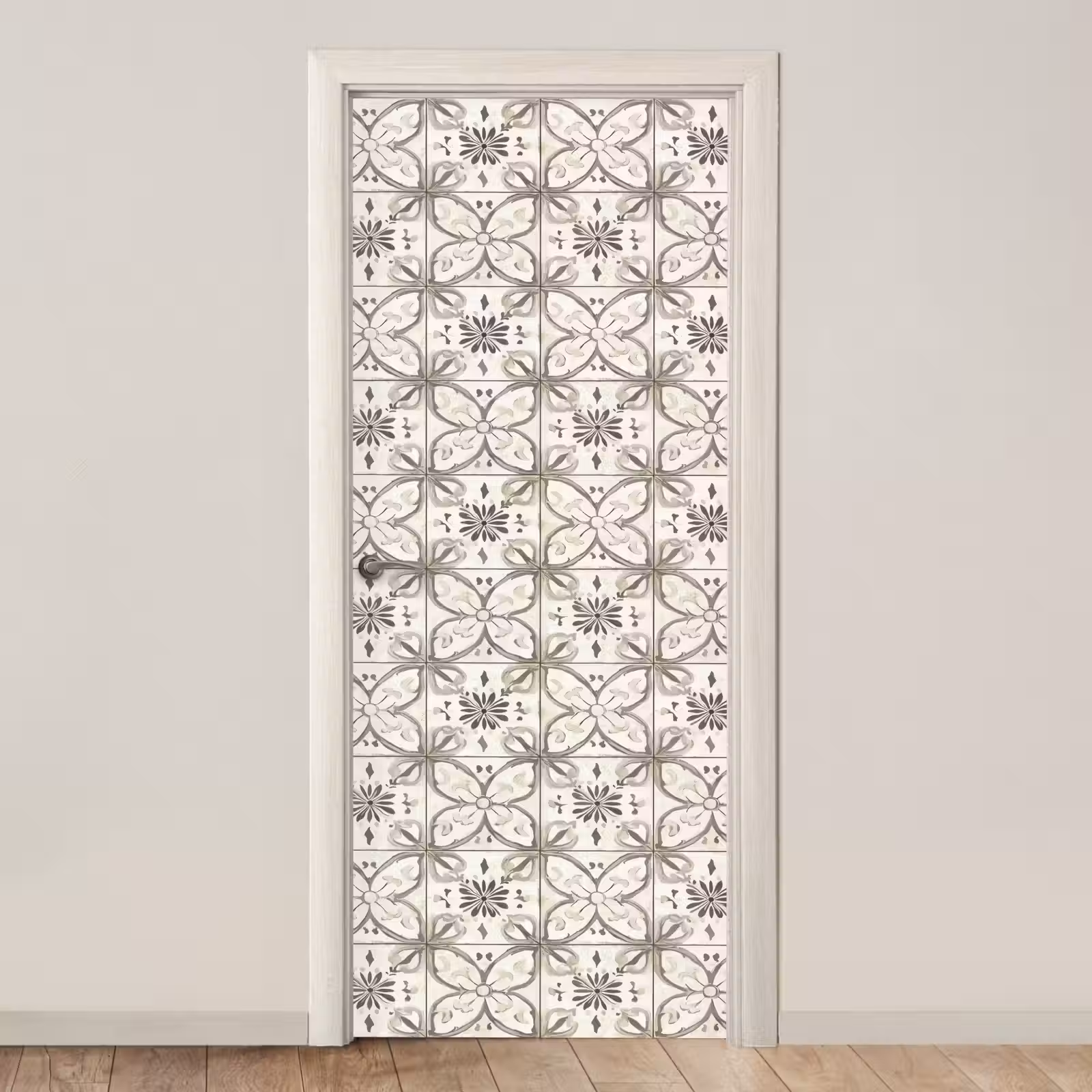 Deursticker - Antiek - Tegel - Beige — 1
