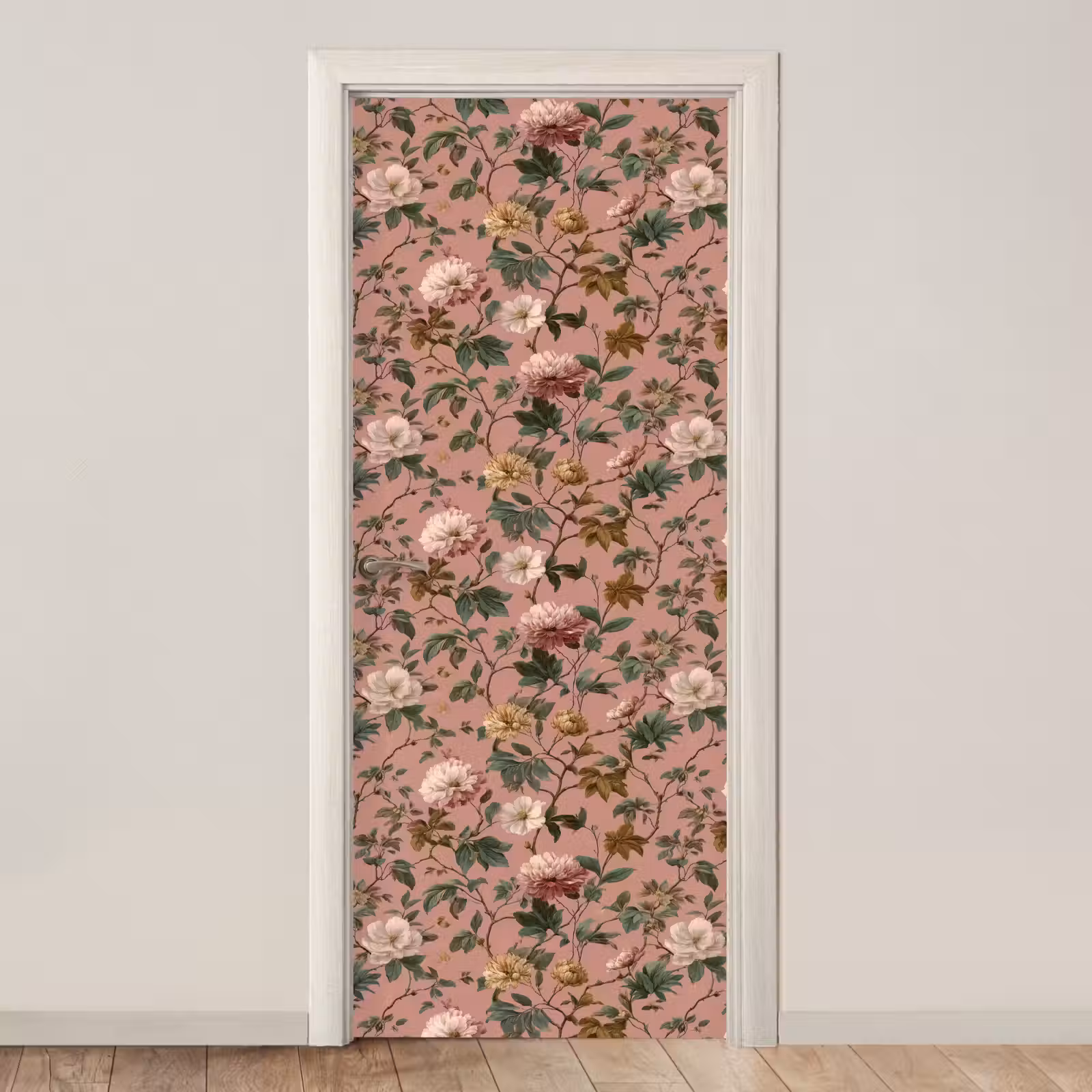 Deursticker - Bloemen - Klassiek - Roze — 1