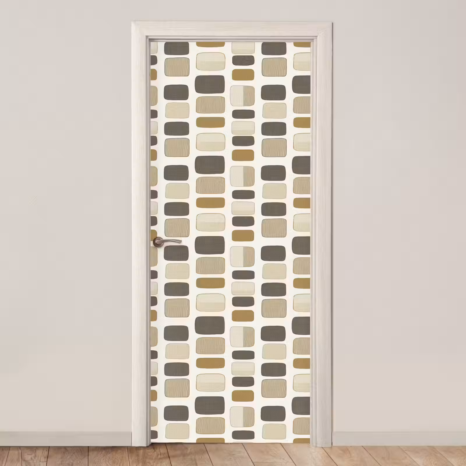 Deursticker - Blokken - Vintage - Grijs — 1
