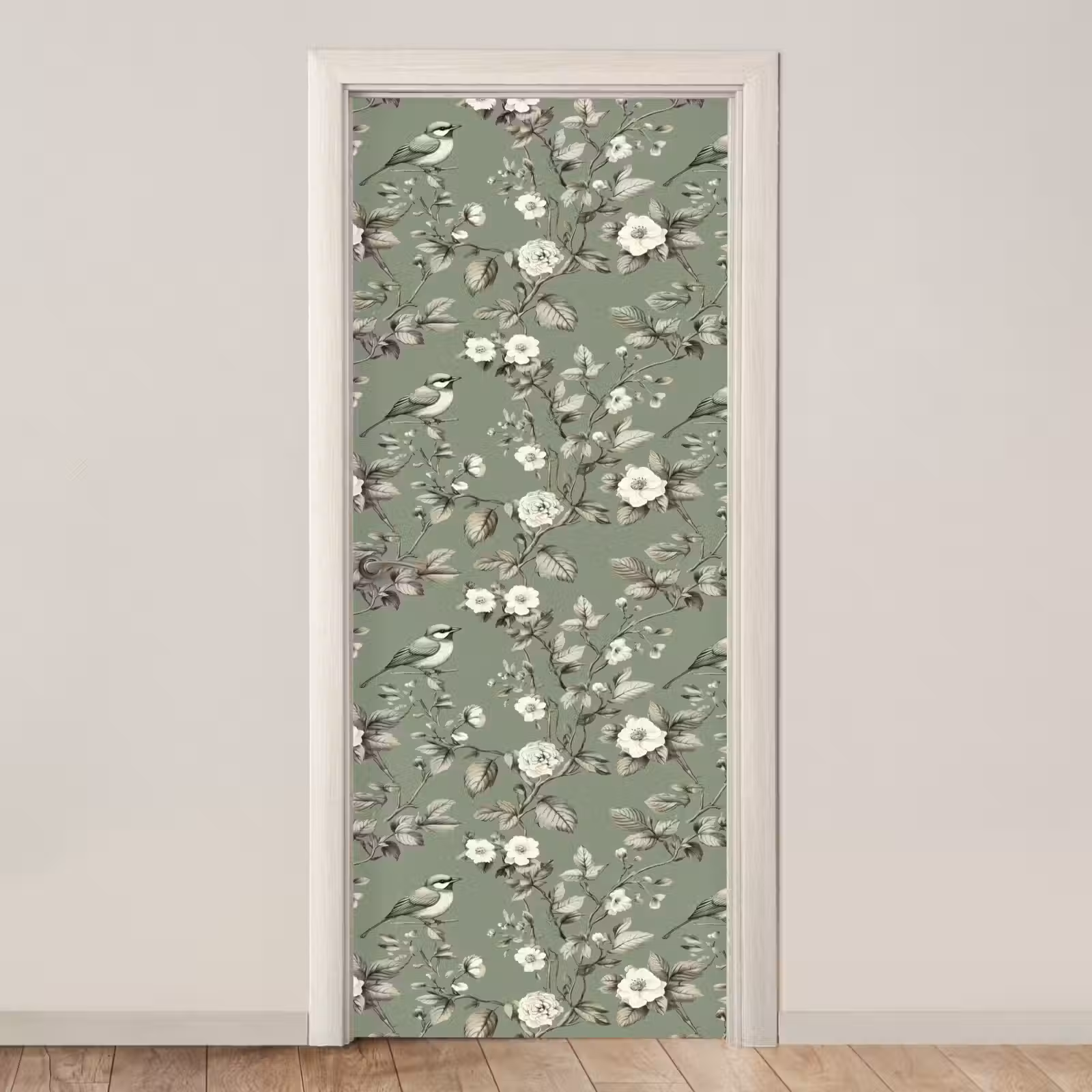 Deursticker - Botanisch - Vogels - Groen — 1