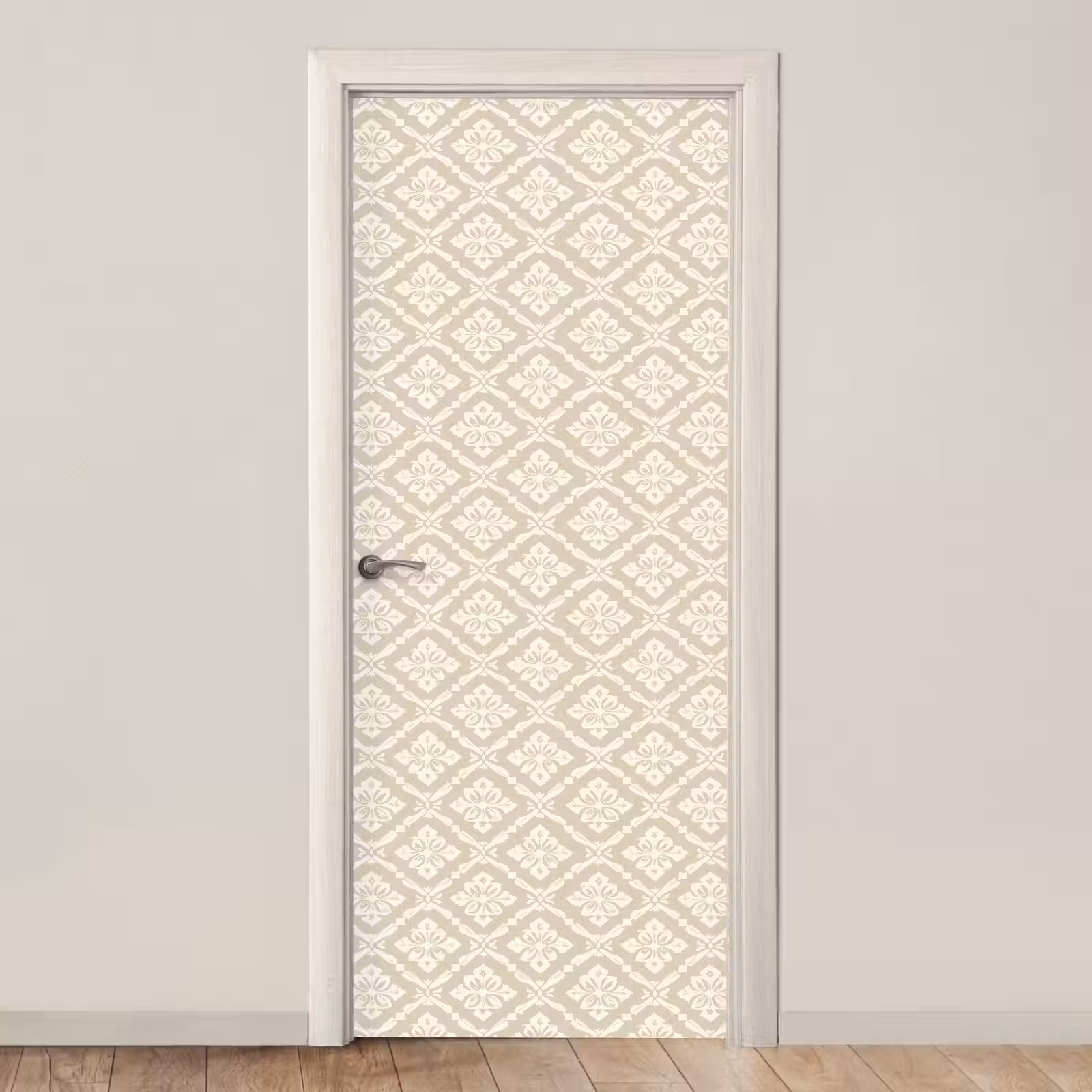 Deursticker - Floraal - Ornament - Beige — 1