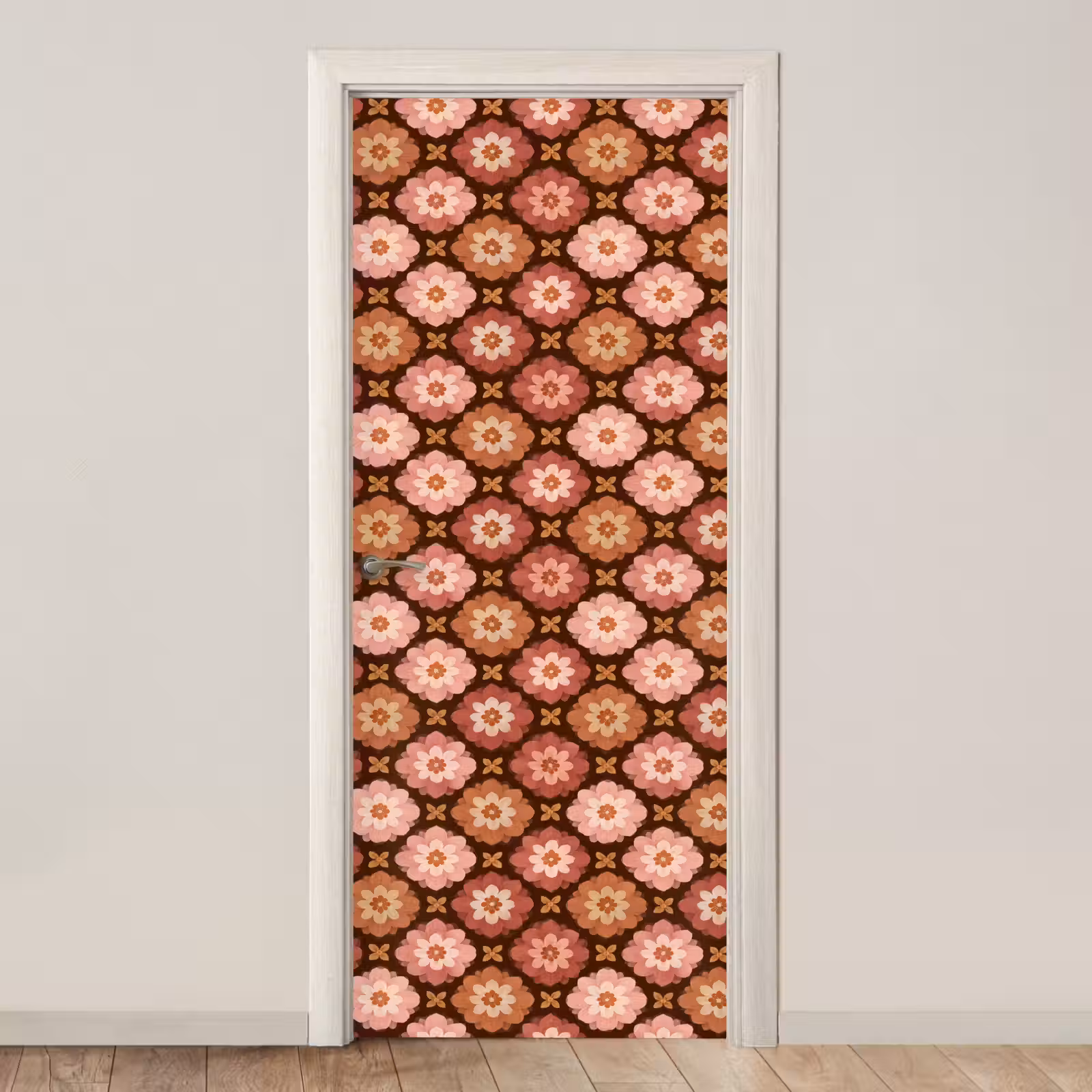 Deursticker - Geometrisch - Bloemen - Kleurrijk — 1