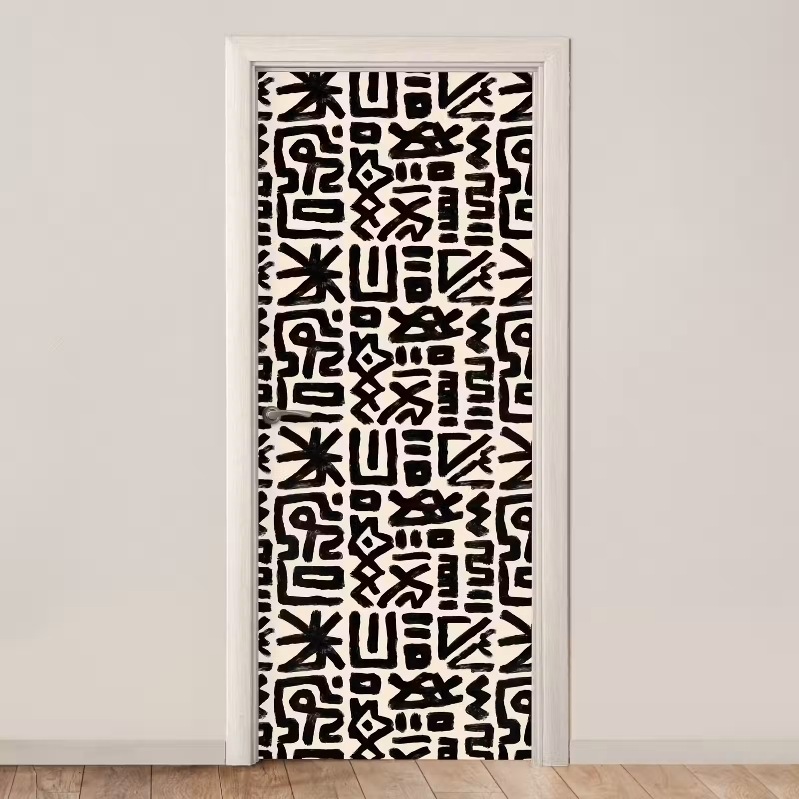 Deursticker - Geometrisch - Figuren - Zwart — 1