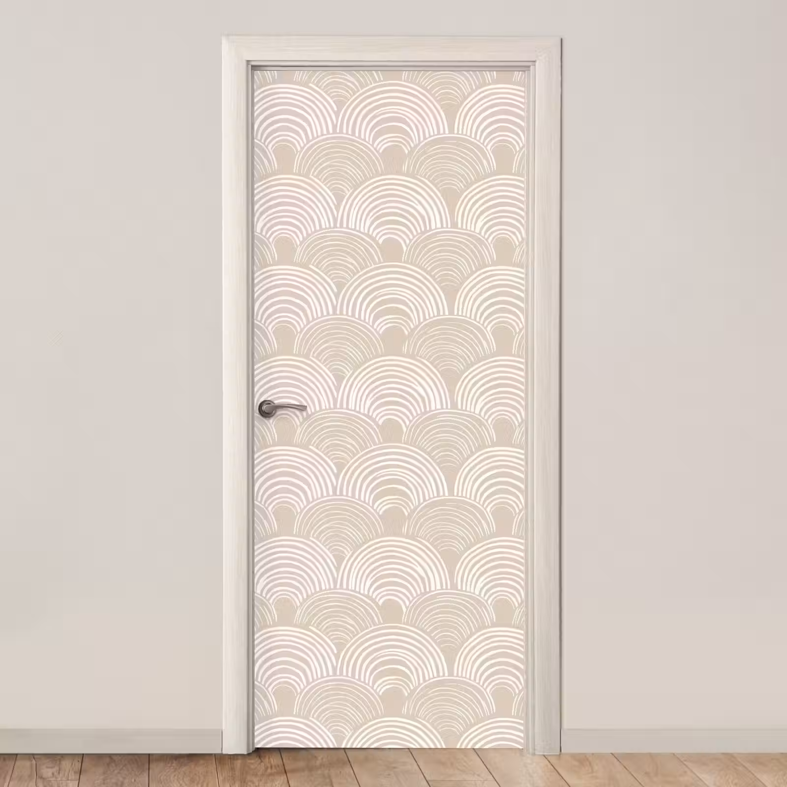 Deursticker - Golven - Structuur - Beige — 1