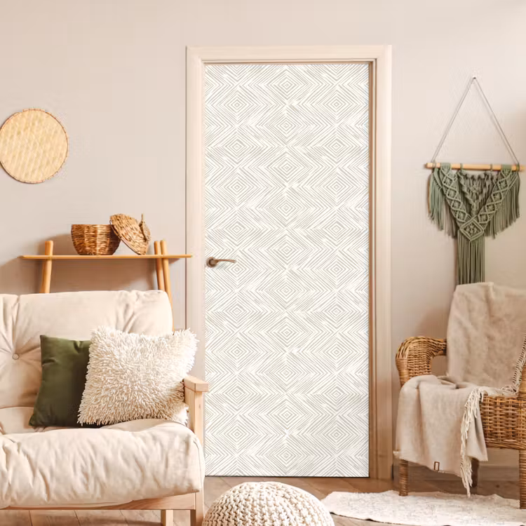 Deursticker - Abstract - Ruiten - Beige — 4