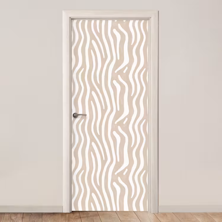 Deursticker - Abstract - Zebra - Beige — 1
