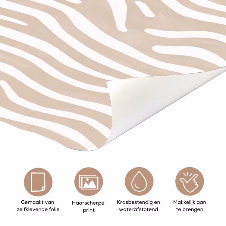 Deursticker - Abstract - Zebra - Beige — 3