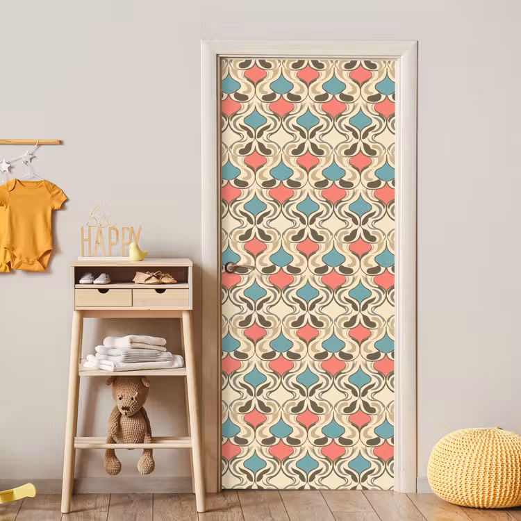 Deursticker - Barok - Retro - Kleurrijk — 6