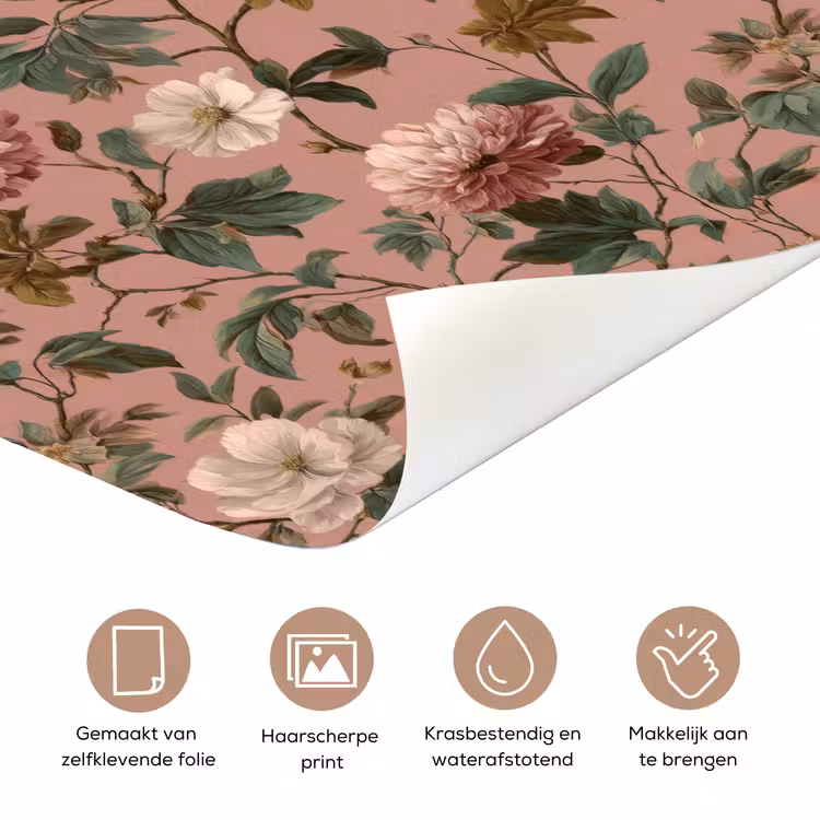 Deursticker - Bloemen - Klassiek - Roze — 3