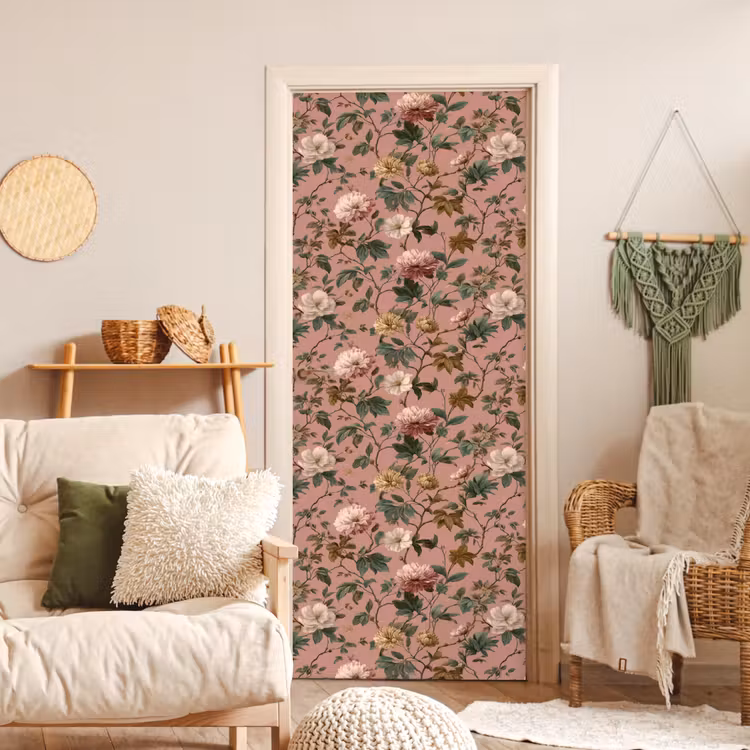 Deursticker - Bloemen - Klassiek - Roze — 4