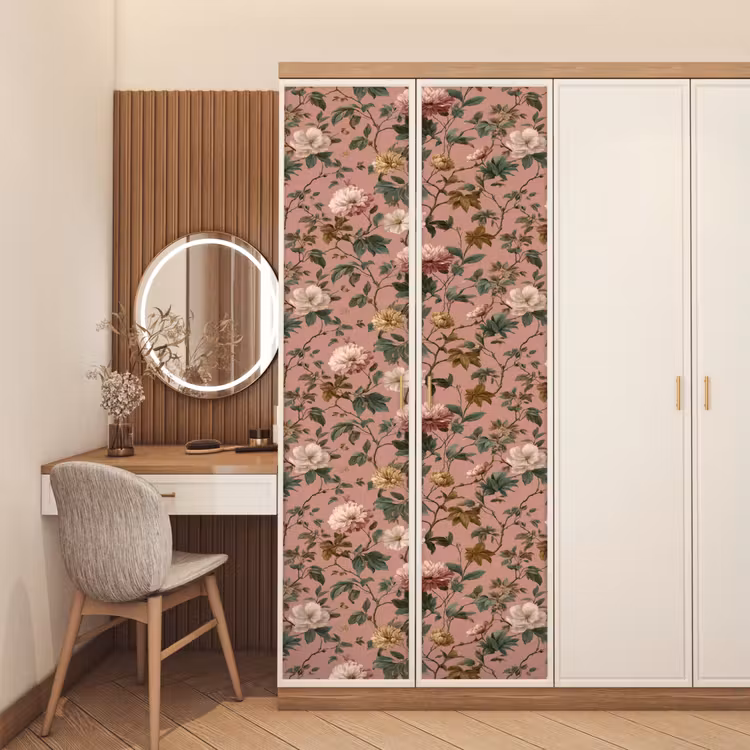 Deursticker - Bloemen - Klassiek - Roze — 5