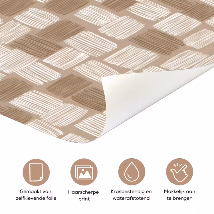 Deursticker - Blok - Patroon - Bruin — 3