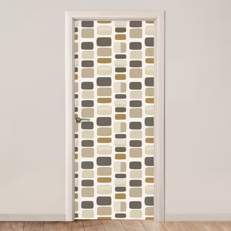 Deursticker - Blokken - Vintage - Grijs — 1