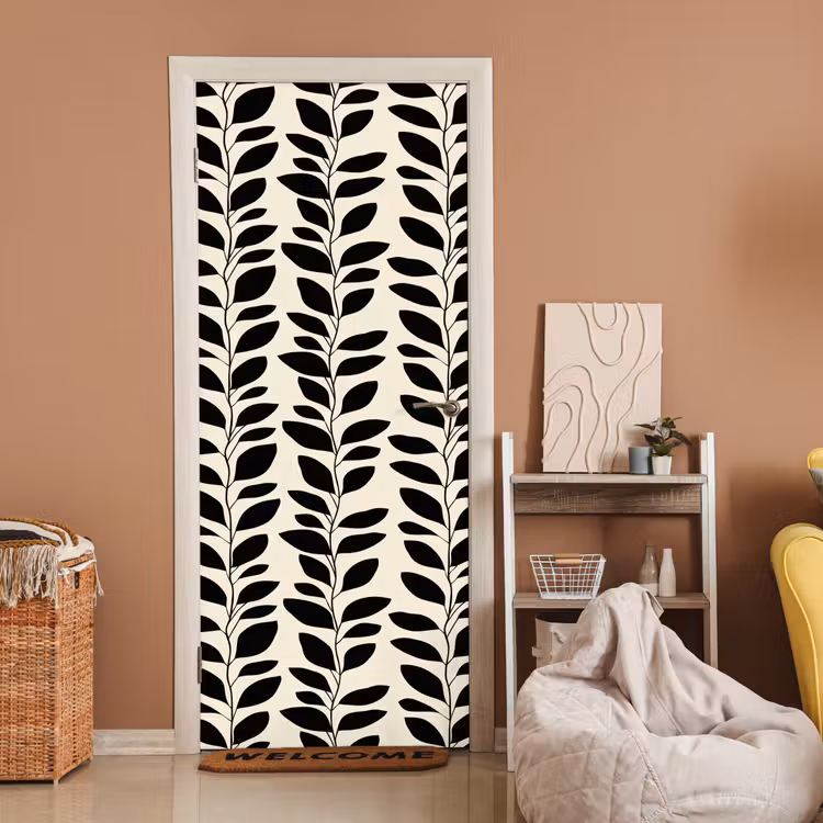 Deursticker - Botanisch - Dessin - Zwart - Beige — 2