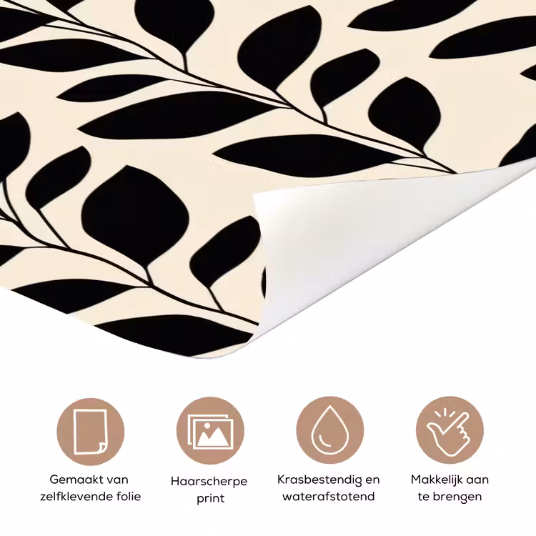 Deursticker - Botanisch - Dessin - Zwart - Beige — 3