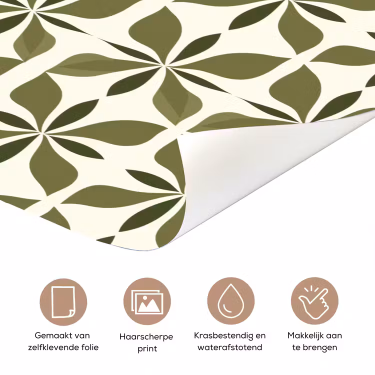 Deursticker - Botanisch - Retro - Groen — 3