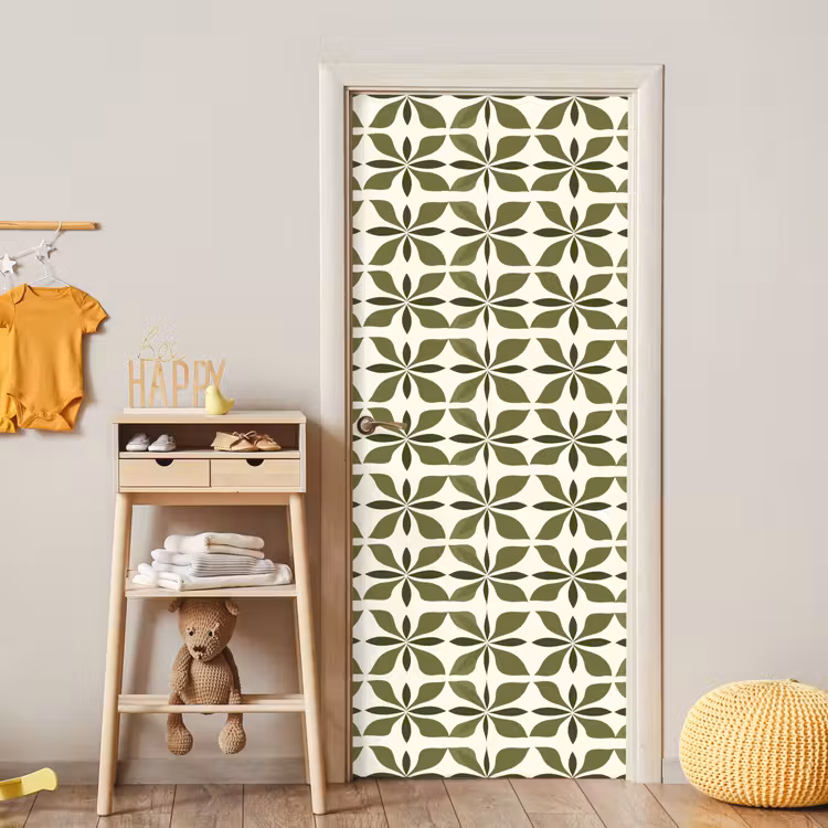 Deursticker - Botanisch - Retro - Groen — 6