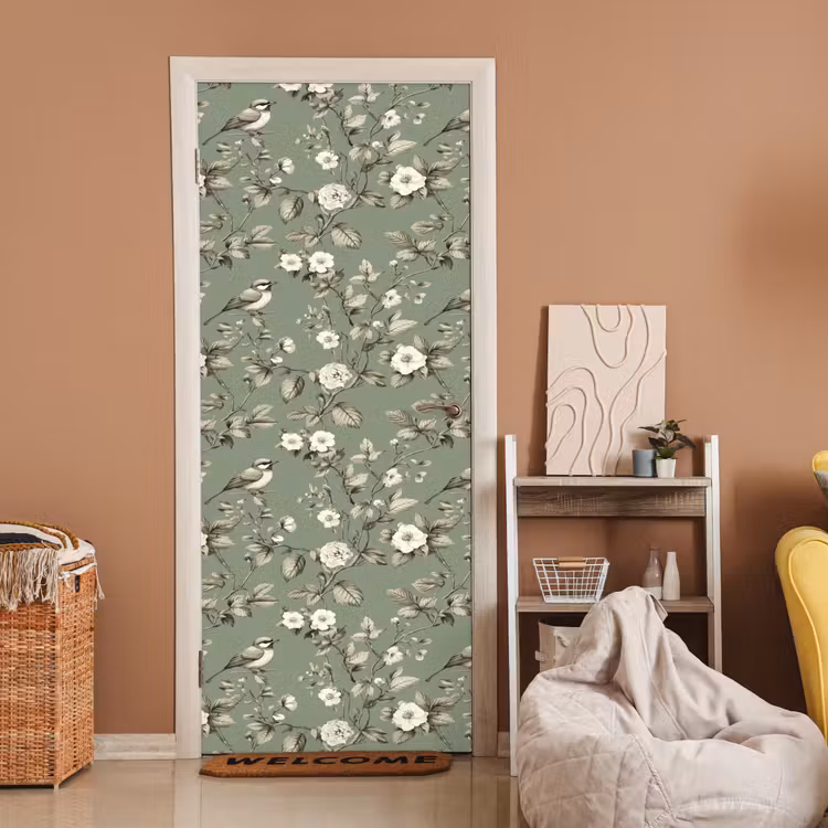 Deursticker - Botanisch - Vogels - Groen — 2