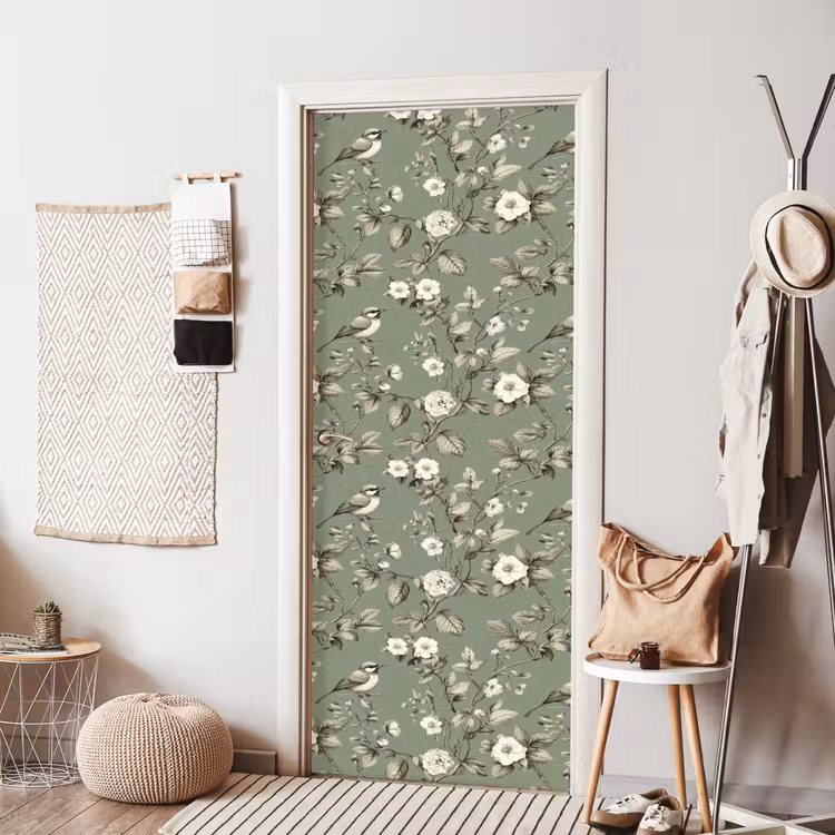 Deursticker - Botanisch - Vogels - Groen — 8