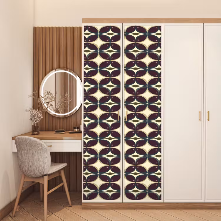 Deursticker - Cirkel - Retro - Kleurrijk — 5