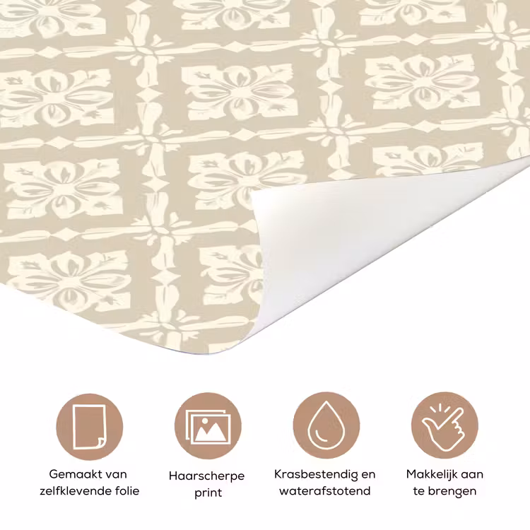 Deursticker - Floraal - Ornament - Beige — 3