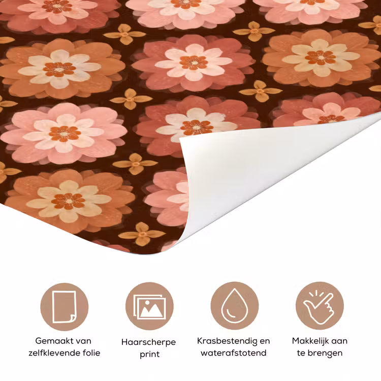 Deursticker - Geometrisch - Bloemen - Kleurrijk — 3
