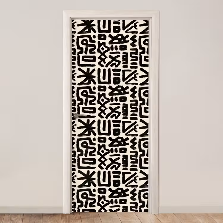 Deursticker - Geometrisch - Figuren - Zwart — 1