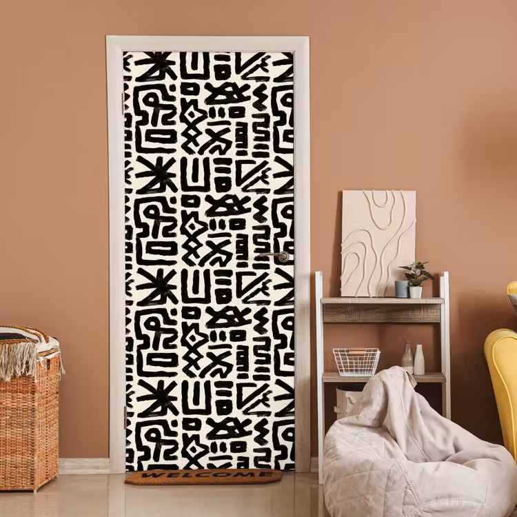 Deursticker - Geometrisch - Figuren - Zwart — 2