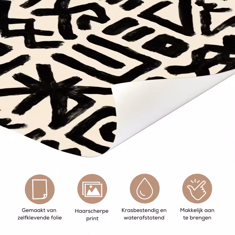Deursticker - Geometrisch - Figuren - Zwart — 3