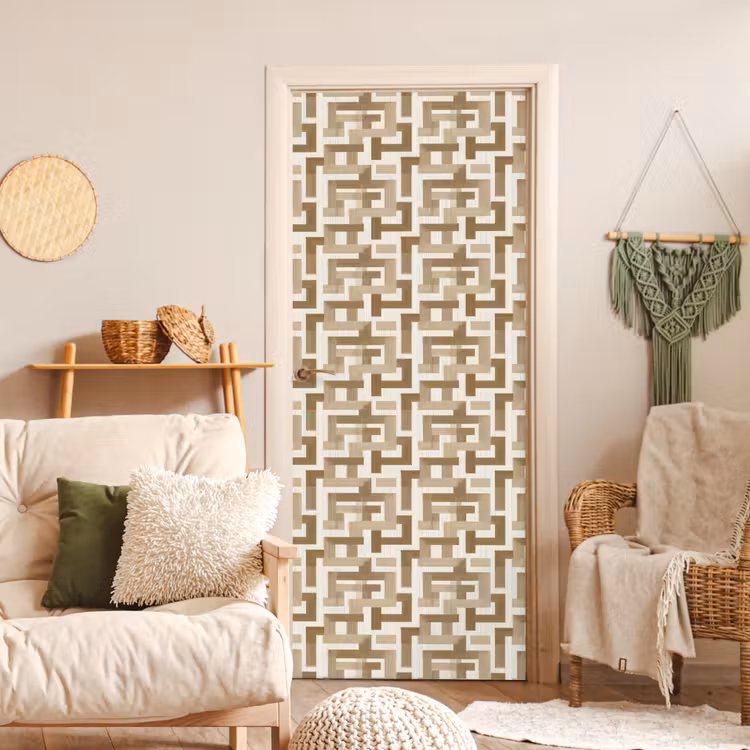 Deursticker - Geometrisch - Retro - Bruin — 4