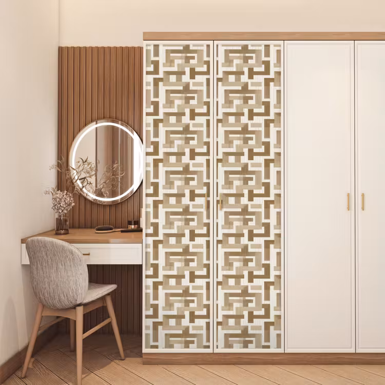 Deursticker - Geometrisch - Retro - Bruin — 5