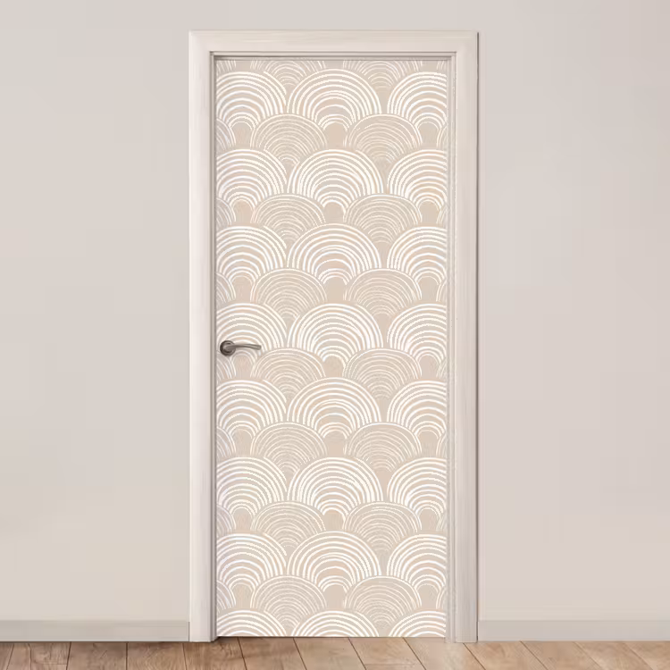 Deursticker - Golven - Structuur - Beige — 1