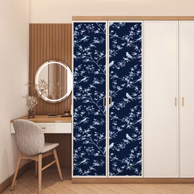 Deursticker - Grafisch - Bloesemtak - Blauw — 5