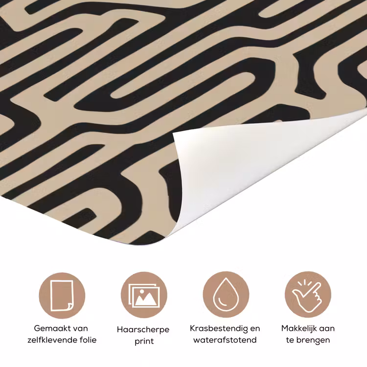 Deursticker - Grafisch - Lijnen - Zwart — 3