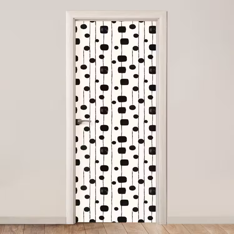 Deursticker - Grafisch - Modern - Zwart — 1