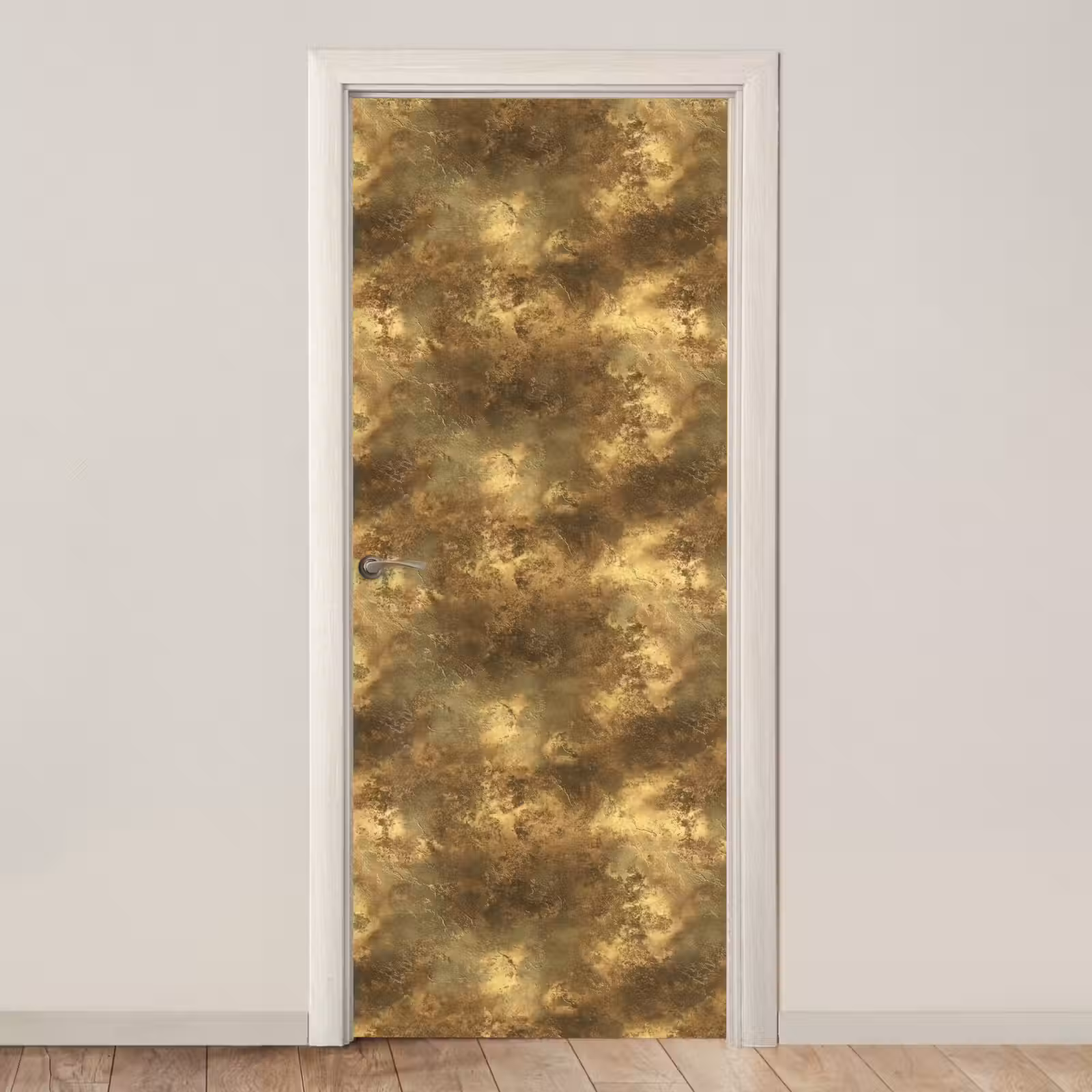 Deursticker - Antiek - Metaallook - Goud — 1