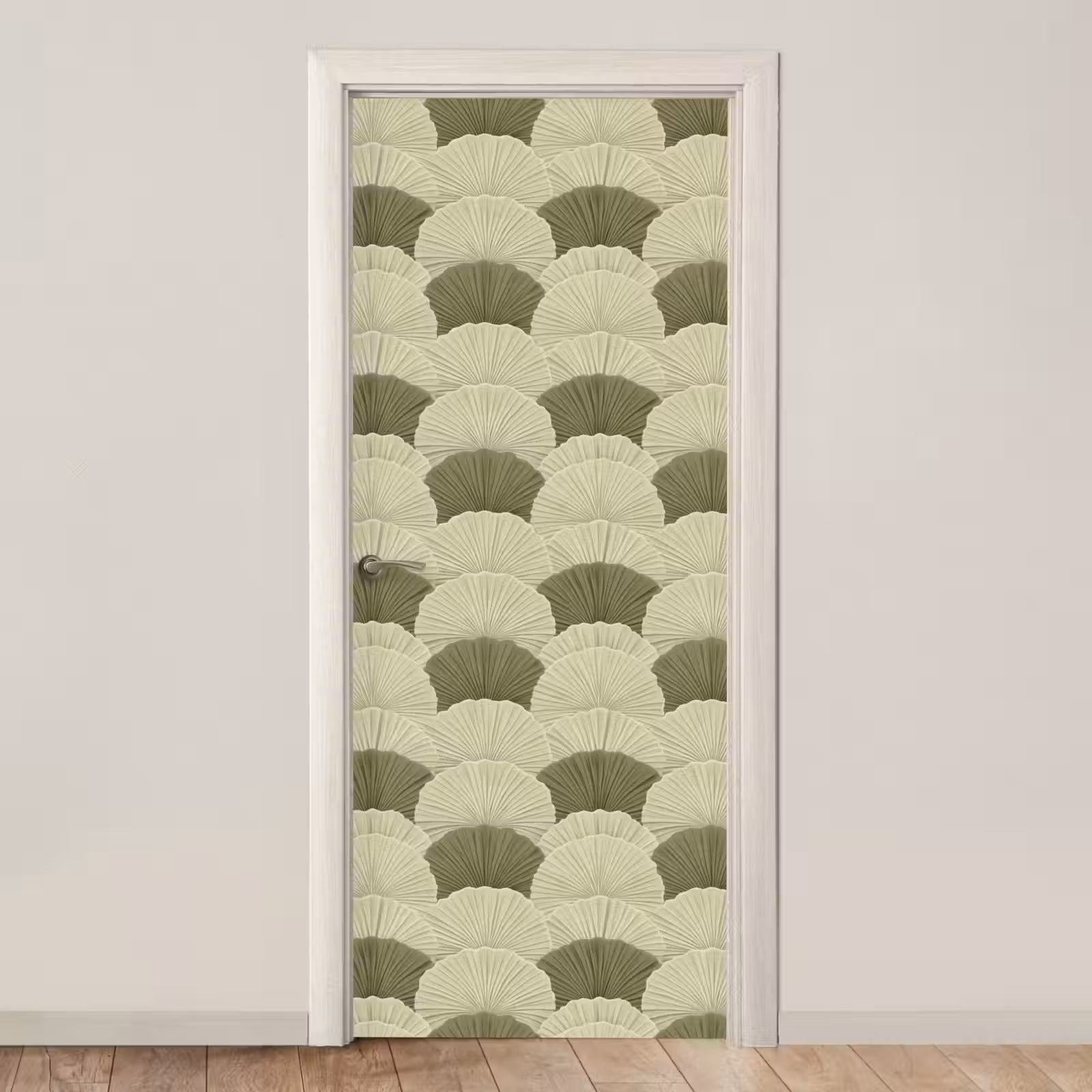 Deursticker - Bladeren - Structuur - Groen — 1