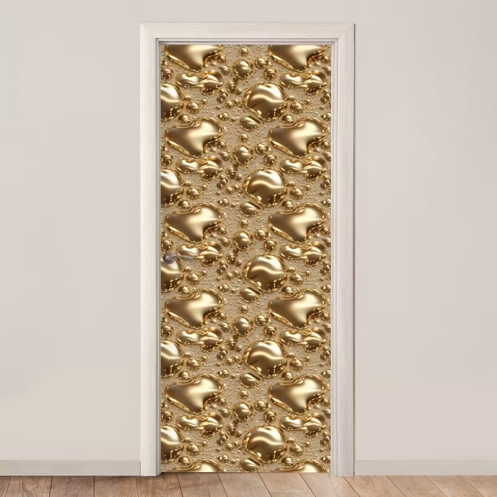 Deursticker - Druppels - Organisch - Goud — 1
