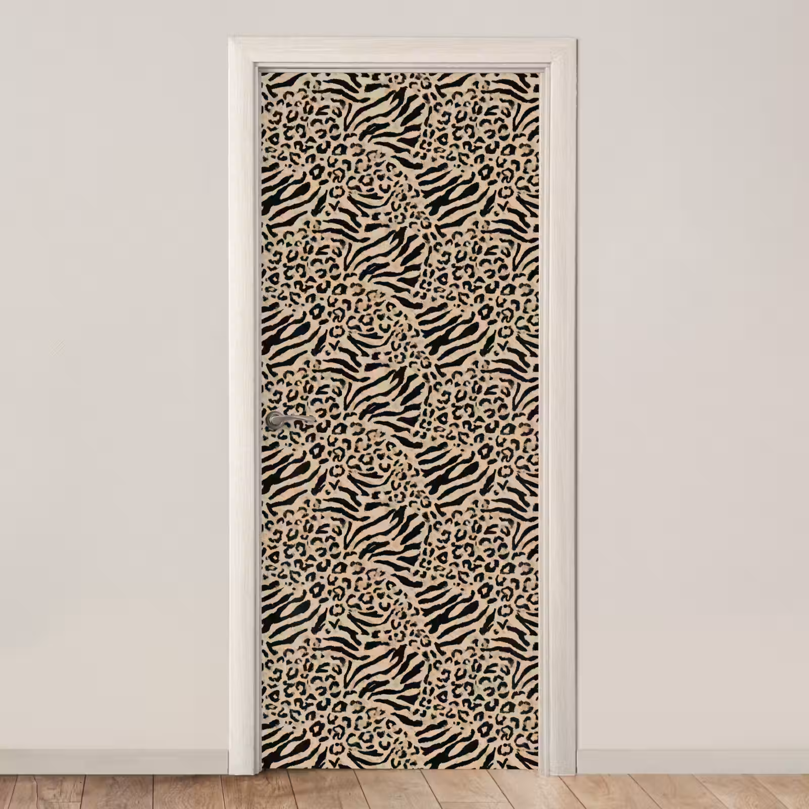 Deursticker - Giraf - Zebra - Motief - Bruin — 1